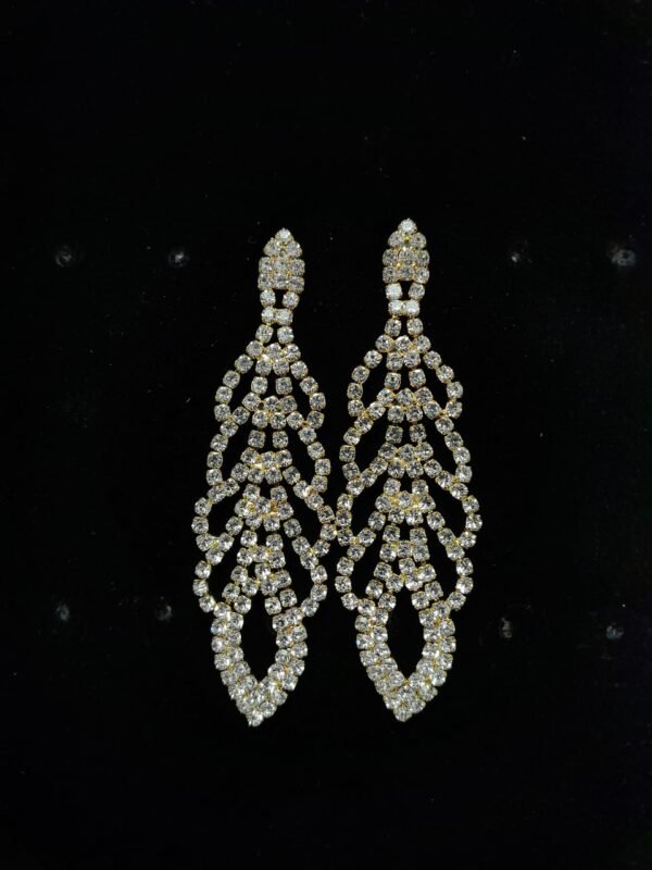 Elegant Leaf Cut Studded Earrings