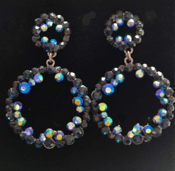 Dangling Beaded Circle Fashion Earring
