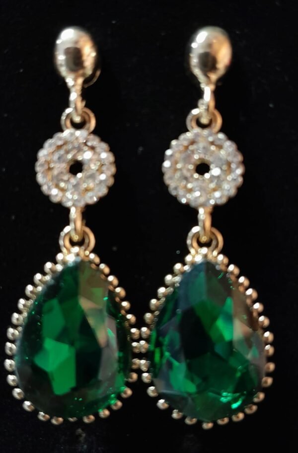 Short Teardrop Studded Earring