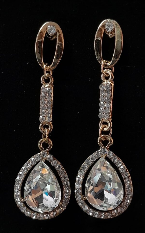 Dangling Studded Mini Teardrop Earring