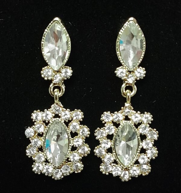 Miniature Floral Teardrop Studded Earring