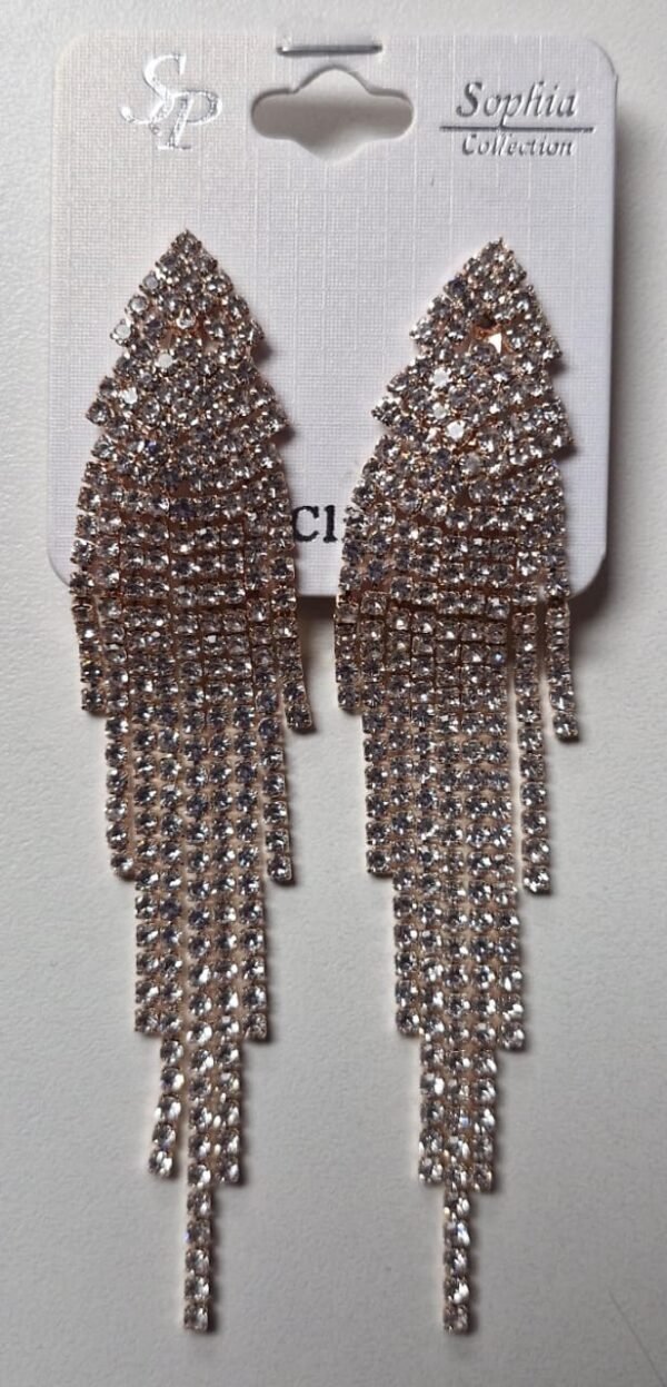 Long Elegant Clip On Earrings