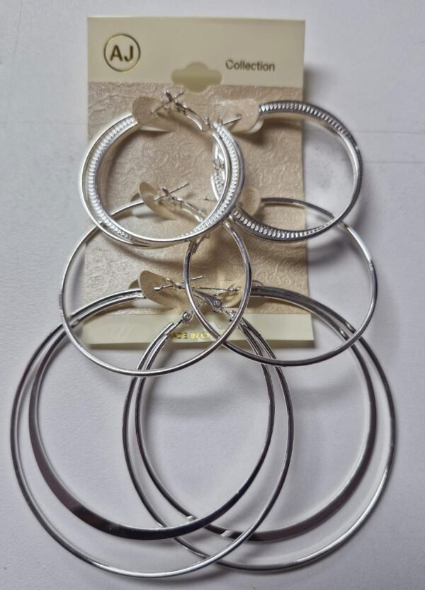 Fashionable Silver Hoops