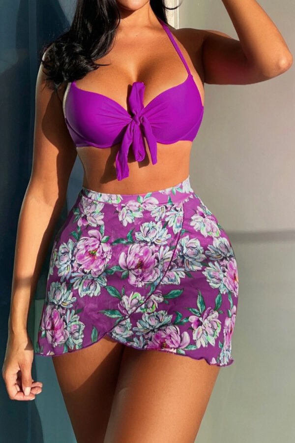 Sexy Floral Print 3PC Matching Set