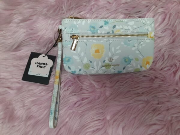Nanette Lepore Blue Botanical Molie Wristlet