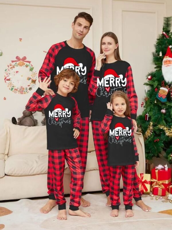 Glow In the Dark Merry Christmas Plaid Pajamas
