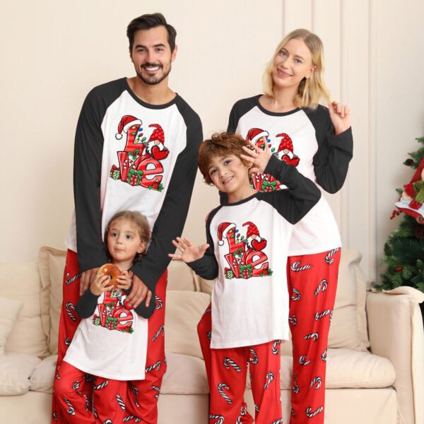 Love Candy Cane Christmas Pajama Set
