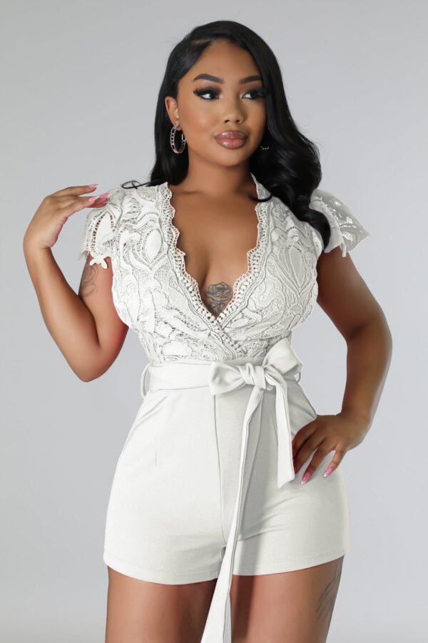 Women V-neck lace sexy Romper