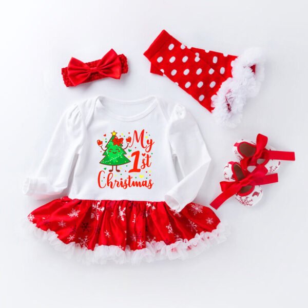 My First Christmas 4PC Tutu Onesie Set