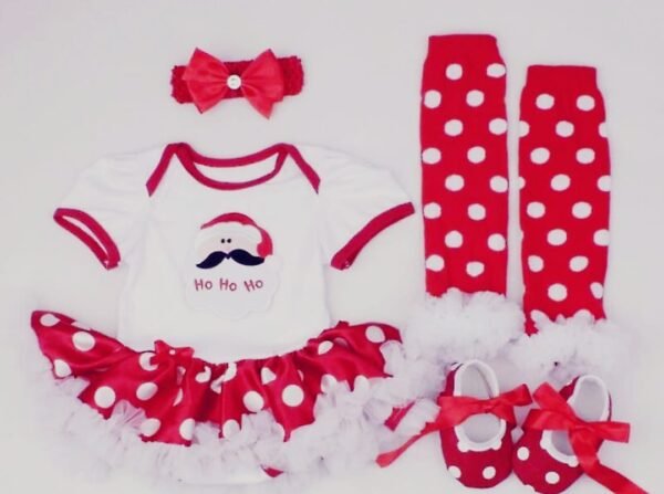 Ho Ho Ho Girls Santa 4Pc Christmas Outfit