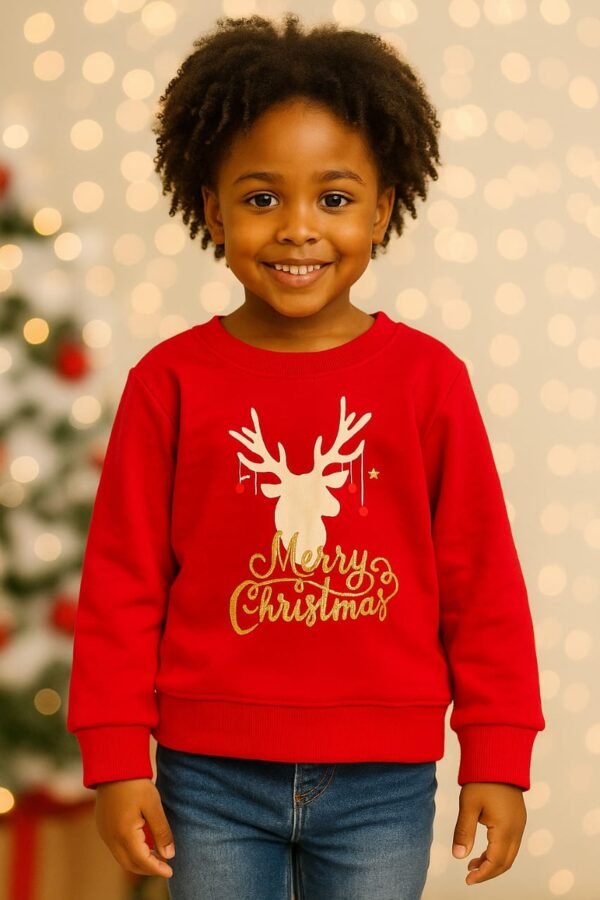 Kids Merry Christmas Reindeer Sweater