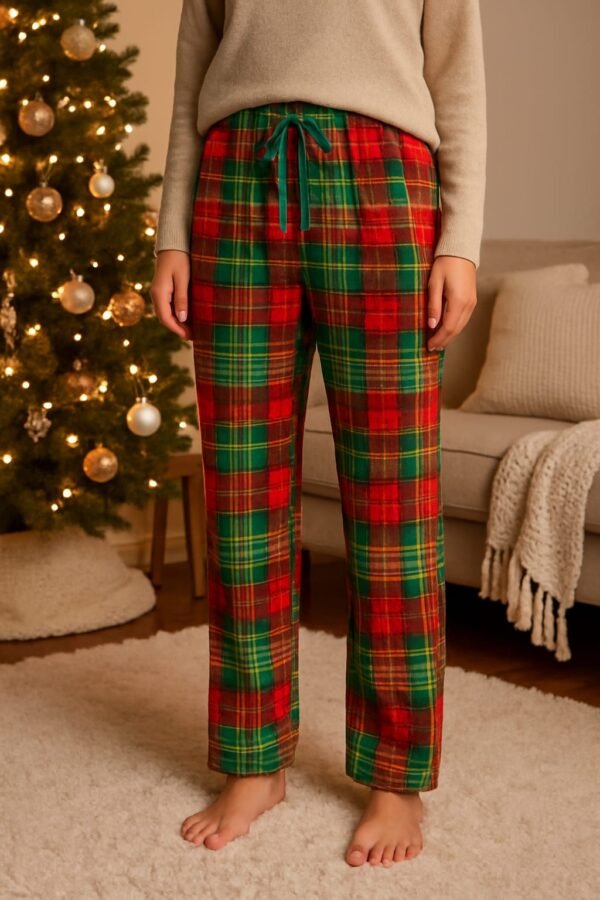 Christmas Pattern Pajama Fleece Pants
