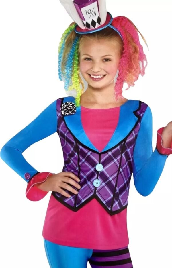 Long Sleeve Mad Hatter Top Kids Halloween Costume