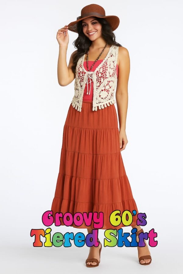 Groovy 60's Tiered Skirt Adult Halloween Costume Accessory