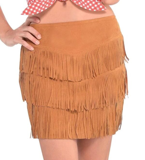 Western Fringed Skirt 1 Pc
