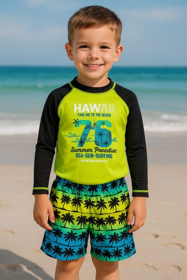 Hawaii Take Me To The Beach Boys Rashguard Set