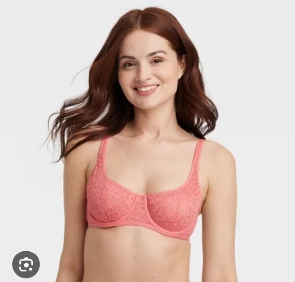 Auden Coral Lace Bra