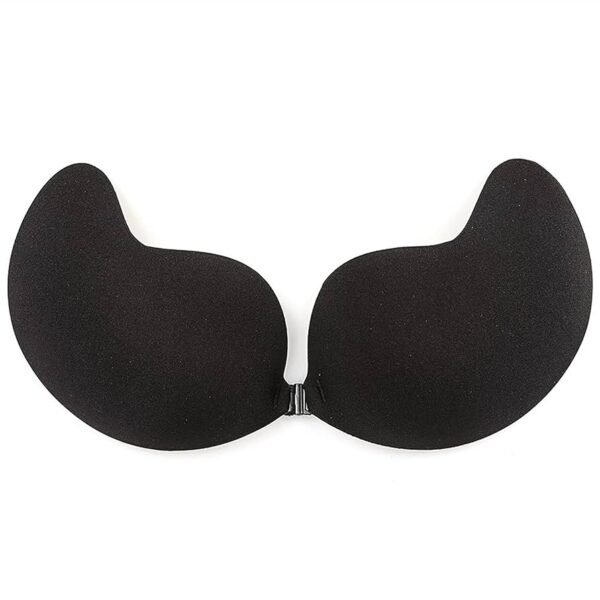 Black Strapless Hook Front Stick On Bra