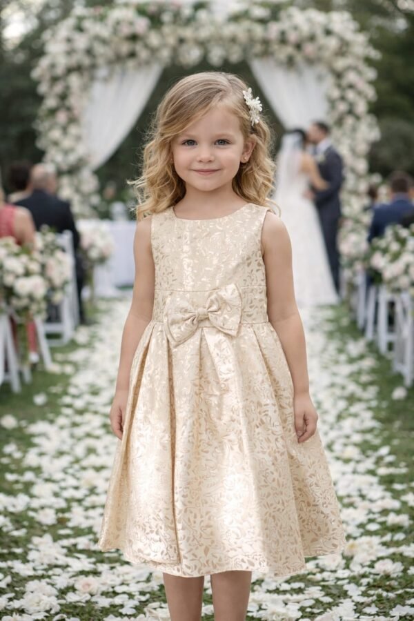 kids a line dress with bow