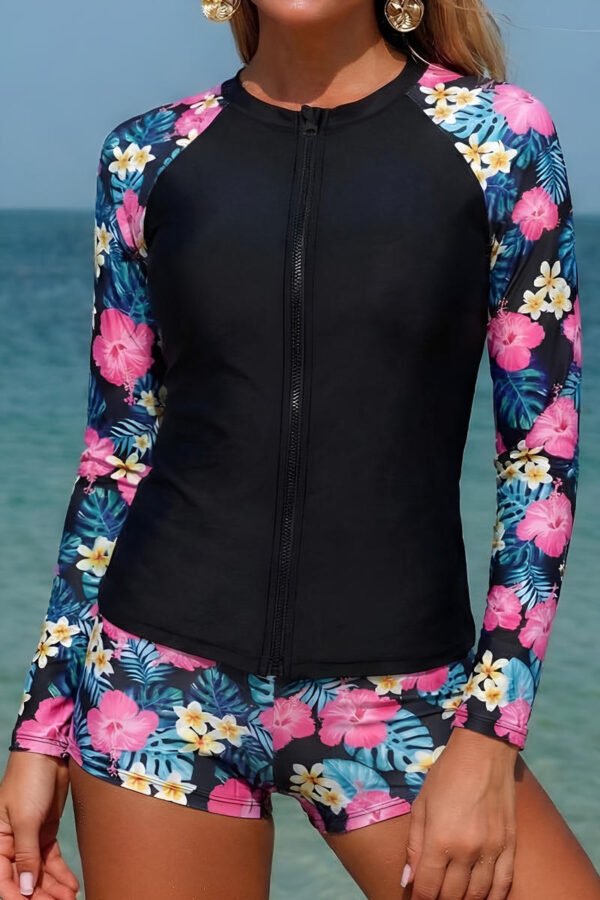 Floral Print Rashguard Top