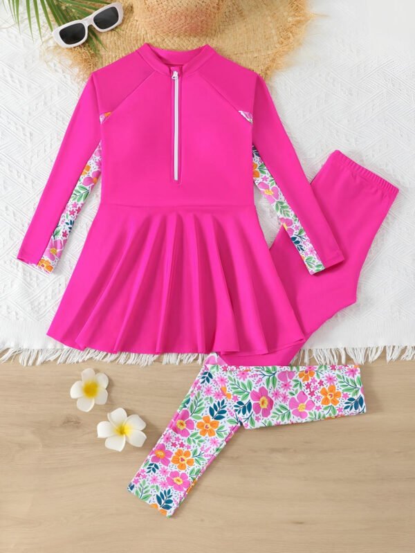 Girls Long Pants Rashguard Set