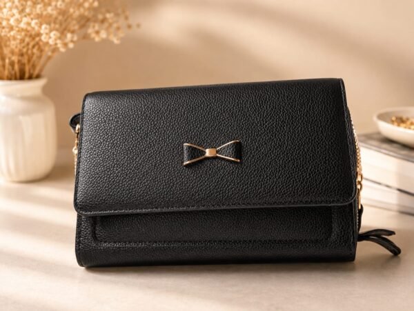 Black Bow Crossbody Bag
