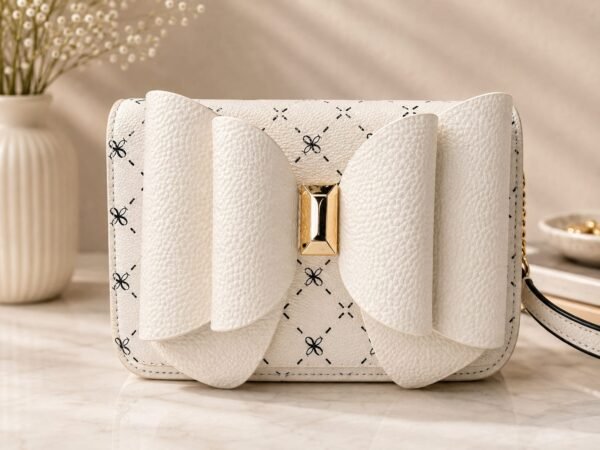 Ivory Bow Crossbody Bag