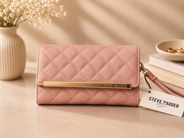 Steve Madden Blush Pink Quilted Wallet