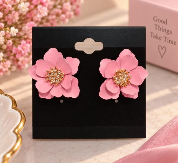 Occidental Style Frosting Flower Earring