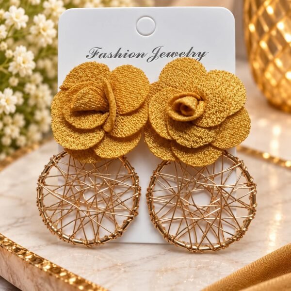 Sweet Flower Metal Temperamen Earring