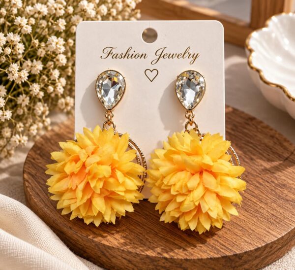 Fashion Metal Drop Floral Earring